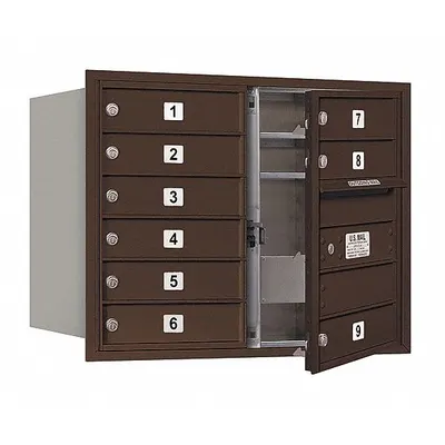 SALSBURY INDUSTRIES Mailbox: 4C, 9 Doors, Horizontal, 23 7/8 in H x 31 1/8 in W x 16 1/2 in D - Multi-Unit Mailboxes