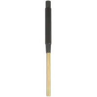 Brass Drive Pin Punch: Non-Sparking, 3/8 in Tip Dia, 8 in Overall Lg, Round, Brass, Flat, SAE (MPN B248E)