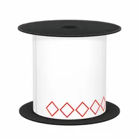 Pre-Cut Label Stock Roll: GHS Diamond, 3 in x 4 1/2 in, Vinyl, Red/White, Indoor/Outdoor, 250 Labels (MPN BMSLT34GHS5V2)