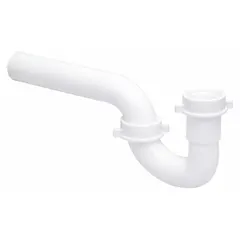 APPROVED VENDOR Plastic P-Trap, 1 1/2 in Nominal Pipe Size, 10 in Overall Length, Slip Joints, White