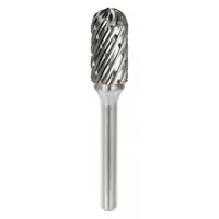 SGS PRO Carbide Bur: Ball-Nosed Cylinder, SC-5, Steel Cut, 1/2" x 1" Head, 1/4" Shank (MPN 19365)