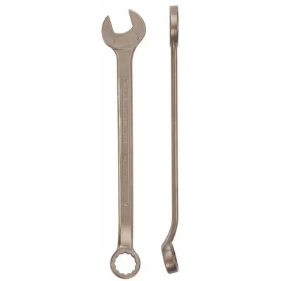 AMPCO Combination Wrench: Aluminum Bronze Nickel, Natural, 2 1/8 in Head Size - SAE Nonsparking 12-Point Combination Wrenches