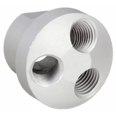 SPEEDAIRE Air Gun Manifold: Aluminum, 1 3/8 in Overall Lg, 3/8 in FNPT - Air Gun Manifolds