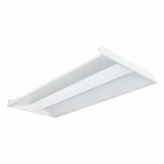LED center-basket troffer for 2 ft. x 4 ft. grid ceilings. Operates at 120V AC, 34W, with selectable light output of 3,100 lm, 3,750 lm, or 4,250 lm at 4000K color temperature. Suitable for general ambient lighting in commercial and institutional spaces.