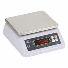This compact bench scale is designed for weighing parcels and packages in shipping and logistics environments. It features a stainless steel platform with a 7 1/2 inch depth and provides readability of 2 grams or 0.005 pounds. The scale operates in imperial units and is suited for small-to-medium shipments.