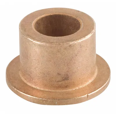 BUNTING BEARINGS Flanged Sleeve Bearing: Bronze, SAE 841, 1/2 in Bore, 5/8 in OD, 5/8 in Lg - Lubricated Food-Grade Metallic Flanged Sleeve Bearings
