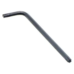 L-shaped Torx key with two tips, standard end T45 tip size, long-reach design. Made from alloy steel with black oxide finish. Used for driving T45 Torx fasteners in applications requiring extended reach, such as automotive and machinery maintenance.