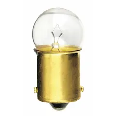 BA15s Single-Contact Bayonet Base Lamp, G6 Globe, 28V AC, White, 1251