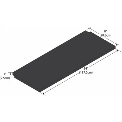 INSTOCK Notched Shelf: 8 in Overall Lg, 4 1/2 ft Overall Wd, 1 in Overall Ht, Phenolic - Lab Shelves & Components