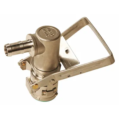 LIQUIDYNAMICS INC. Coupler: Stainless Steel, 3/4 in Hose Barb, 0° Outlet Angle - Dispense Couplers for DEF