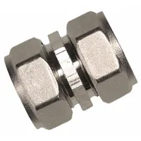 RAPIDAIR Compression Fitting Coupling: 1 1/4 in OD 1 1/4 in OD Fitting Size, Coupling, Brass (MPN M8023)