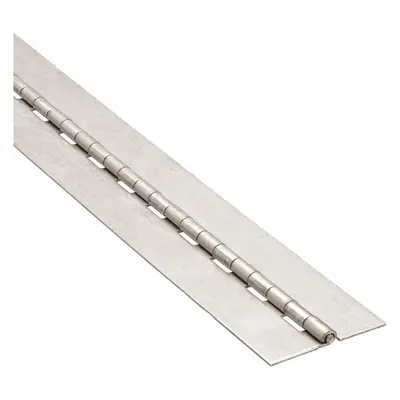 OEM Full Surface-Mount Piano Hinge, Stainless Steel, 72 in Leaf Ht, 1 in Leaf Wd - Full Surface-Mount Piano Hinges