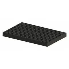Vented shelf for Dunnage-Rack brand racks, measuring 36 inches wide by 24 inches deep. Designed to fit manufacturer model number A3624A. The ventilated surface promotes airflow around stored items, suitable for applications requiring air circulation such as drying or cooling parts in industrial and warehouse settings.