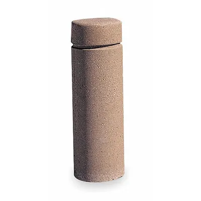 WAUSAU TILE Decorative Bollard: Round Shape, Sand, 36 in Overall Ht, 36 in Overall Lg - Round Decorative Bollards