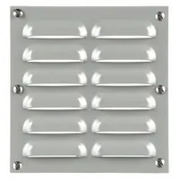 WIEGMANN Louvered Vent Kit: Louver Plate Kit, Carbon Steel, 7.87 in Overall Ht, 7.5 in Overall Wd (MPN WAVK0606)