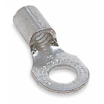 STA-KON Ring Terminal: Bare, 3/8 in Stud Size, 22 AWG to 16 AWG Wire Sizes - Non-Insulated Ring Terminals