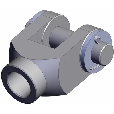 SMC Knuckle Joint: Clevis, Fits 0.79 mm Bore Dia, M18 x 1.5 Thread Size, Y-05M - Clevis Mounting Hardware