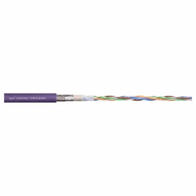 CHAINFLEX Bus Cable: (4) Pr 26 AWG (0.15), TPR, Order by the Foot, Ethernet/CAT5e - Continuous Flexing Bus Drop Cables