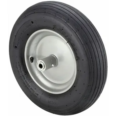 OEM Pneumatic Wheel, 15 3/8 in Dia, 3 3/8 in Wd, Rubber, Steel Hub, 6 in Hub Lg - Pneumatic Wheels