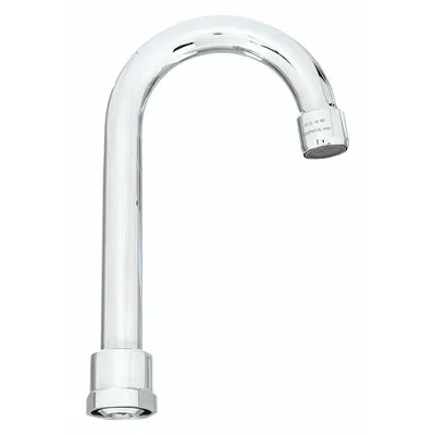 ADVANCE TABCO Spout: Spout, Gooseneck, Swivel Spout, Brass, Chrome, 1 gpm Flow Rate - Gooseneck Faucet Spouts