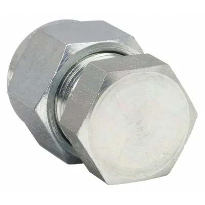 PARKER Compression Fitting Cap: 1/2 in OD Size, 3/4"-20 Thread Size, Compression - Double-Ferrule Steel Compression Fittings