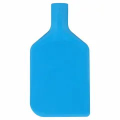 This polypropylene paddle scraper features a stiff blade for effective scraping and mixing. With a blade length of 1 1/4 in, it is suitable for use in food-contact environments where hygiene is critical. The FDA-compliant material ensures safe contact with food products.