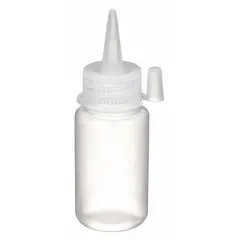 LDPE Dropper Bottle, 60 mL (2 fl oz), Colorless Body, White Polyethylene Cap, No Label