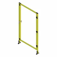T-Slot Framing System Door: Stand-Alone, Yellow, Right Swing, 72 in H x 39 in W x 5 1/2 in D, Solid (MPN 48341)