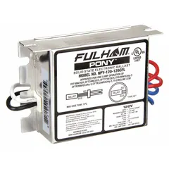 Rapid start electronic ballast for one CFTR26 lamp at 26 W. Operates on 120/230 V AC input. Overall length 3 3/8 in. Suitable for commercial lighting fixtures such as troffers, task lights, and signage.