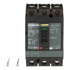 80 A, 3-pole molded case circuit breaker rated 600V AC with a 65kA interrupting capacity at 240V AC. Fixed configuration with line/load lugs and ABC phase connection. Provides overcurrent protection for electrical circuits in industrial applications.