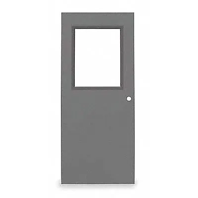 CECO Half Glass Steel Door: Half Door Window, 45 min Fire Rating, 80 in Door Opening Ht - Security Doors