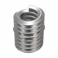Free-running tangless helical insert for repairing or strengthening threads in metal. Features #4-40 coarse right-hand thread, plain finish, 18-8 material with 200,000 to 250,000 psi tensile strength. Tangless design eliminates tang break-off step. Supplied in 1,000-piece pack
