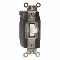 LEVITON Wall Switch: Toggle Switch, Single Pole/Double Throw, Momentary, White, 24V AC/DC, 3 A (MPN 1081-W)