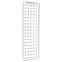 Steel enclosure panel designed for wire shelving systems to enclose back or sides, preventing items from falling. Silver color with chrome finish. Suitable for commercial kitchens, storage rooms, and retail displays