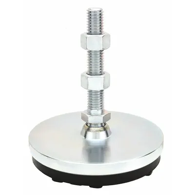 S & W Male-End Leveling Mount: Fixed Stud, 1/2"-13 Thread Size, 4 in - Vibration-Damping Male Leveling Mounts