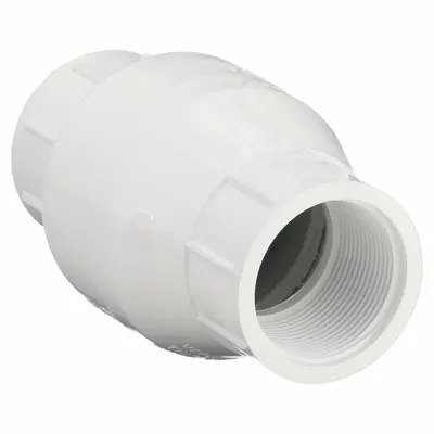 NDS Swing Check Valve: Swing, Inline Valve Body, 3/4 in Pipe Size, FIP x FIP - PVC Inline Swing Check Valves