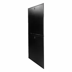 This side panel kit from RITTAL is constructed from black carbon steel and designed for use with racks and bayed enclosures. It accommodates 48 rack units with an overall width of 1,070 mm, providing side enclosure panels for protection and a finished appearance in data centers, industrial control rooms, and network infrastructure installations.
