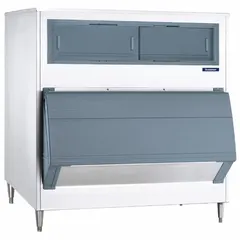 Top-hinged stainless steel ice bin with 1,000 lb storage capacity. Dimensions: 54 3/8 in Ht x 48 in Wd x 31 in Dp. Unfinished unit for bulk ice storage in commercial kitchens and foodservice operations.