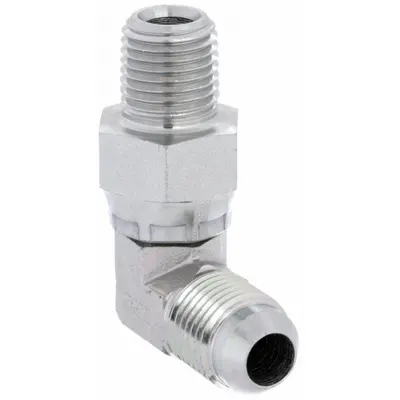 AEROQUIP Hydraulic Hose Adapter: 1/4 in x 3/8 in Fitting Size, Male x Male, NPTF x JIC - NPTF-to-JIC Steel Hydraulic Hose Adapters