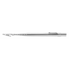 Mechanical claw pickup tool with steel clamp and telescoping steel shaft. Jaw capacity 11/64 in. Used for retrieving small metal objects in confined or hard-to-reach spaces during automotive, electrical, and general maintenance tasks.