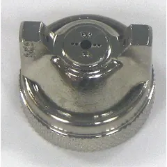 Replacement air cap for BINKS 2100 model spray guns. Controls atomization and spray pattern shape in air sprayer applications. Compatible with BINKS 2100 spray guns.
