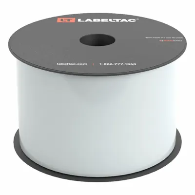 CREATIVE SAFETY SUPPLY LabelTac Pro Model Standard Supply: 3 in x 150 ft, Vinyl, Clear (Gloss) - LabelTac Thermal Transfer Continuous Label Rolls