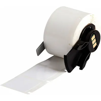 BRADY Pre-Cut Label Stock Roll: 29/32 in x 29/32 in, 29/32 in x 29/32 in, Autoclavable Polyester - Brady Precut Label Rolls