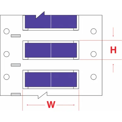 BRADY Sleeve Label: 1/2 in x 3/4 in, Polyolefin, Violet (Matte) - Brady Precut Sleeve Label Rolls
