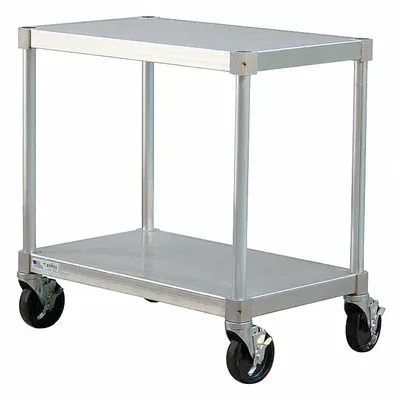 NEW AGE INDUSTRIAL Fixed Height Work Table: Fixed Ht, Aluminum - Aluminum-Top Mobile Worktables