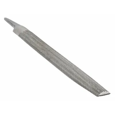 WESTWARD Machinists File: Double-Cut, Safe Edge Cut, Bastard Cut, 8 in Lg without Tang - Double-Cut Half-Round Files