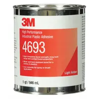 This contact adhesive is formulated for bonding plastics and metals to non-porous or porous surfaces. It is applied by spray and offers water resistance. The light amber adhesive is supplied in a 1-quart can and has a VOC content less than 597 g/L. Typical applications include industrial assembly and fabrication where strong bonds are required