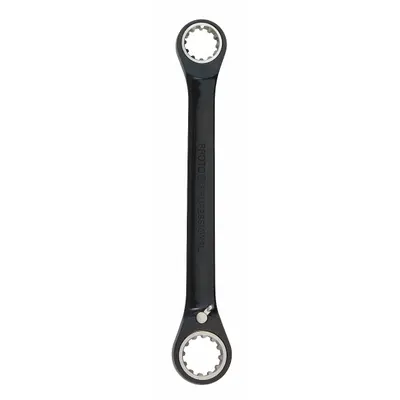 PROTO Box End Wrench: Black Chrome, 1/2 in_9/16 in Head Size, 7 in Overall Lg - SAE, Double End, 12-Point, Ratcheting Box End Wrenches