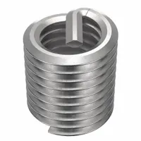 Screw-locking tanged helical insert for repairing or reinforcing threads in metal substrates. Features 18-8 stainless steel construction with dry film lubricant finish, fine 1/4"-28 thread, and tensile strength of 200,000 to 250,000 psi. Requires 1/4"-28 STI tap. Supplied in a 100-piece pack