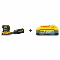 DEWALT Cordless Sheet Sander w/ BONUS BATTERY: 20V MAX, Battery Included, Clamp, Palm Grip, 20 V (MPN DCW200B/DCBP520)